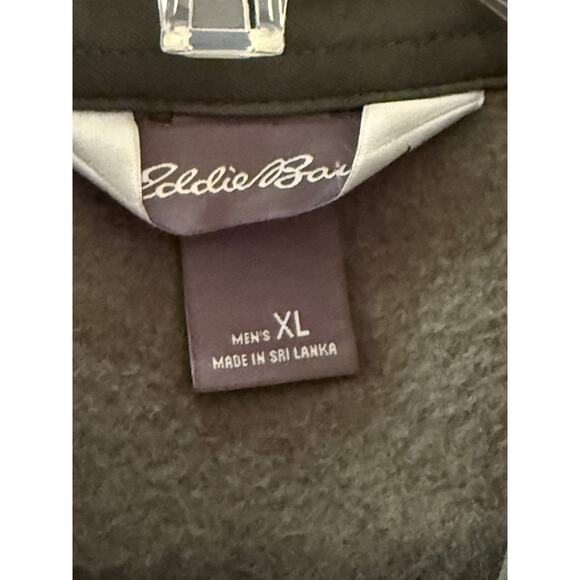 Eddie Bauer Men's Micro-Fleece Button Up Shirt, Dark Olive Plaid, Size XL - Picture 4 of 5